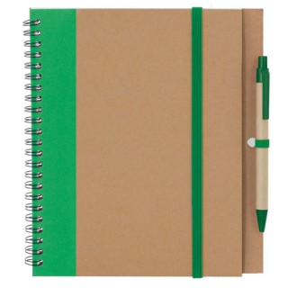 Cuaderno con tapa de cartón reciclado promocional